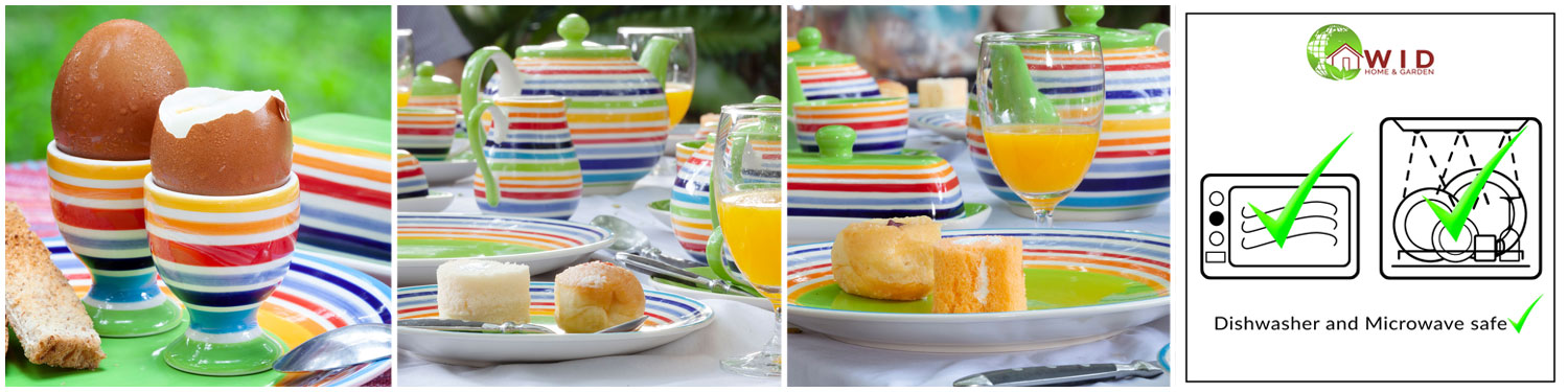 Bright rainbow dinnerware sets, UK