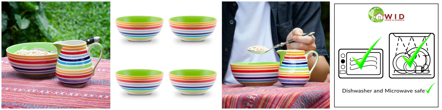 Bright rainbow table items. UK